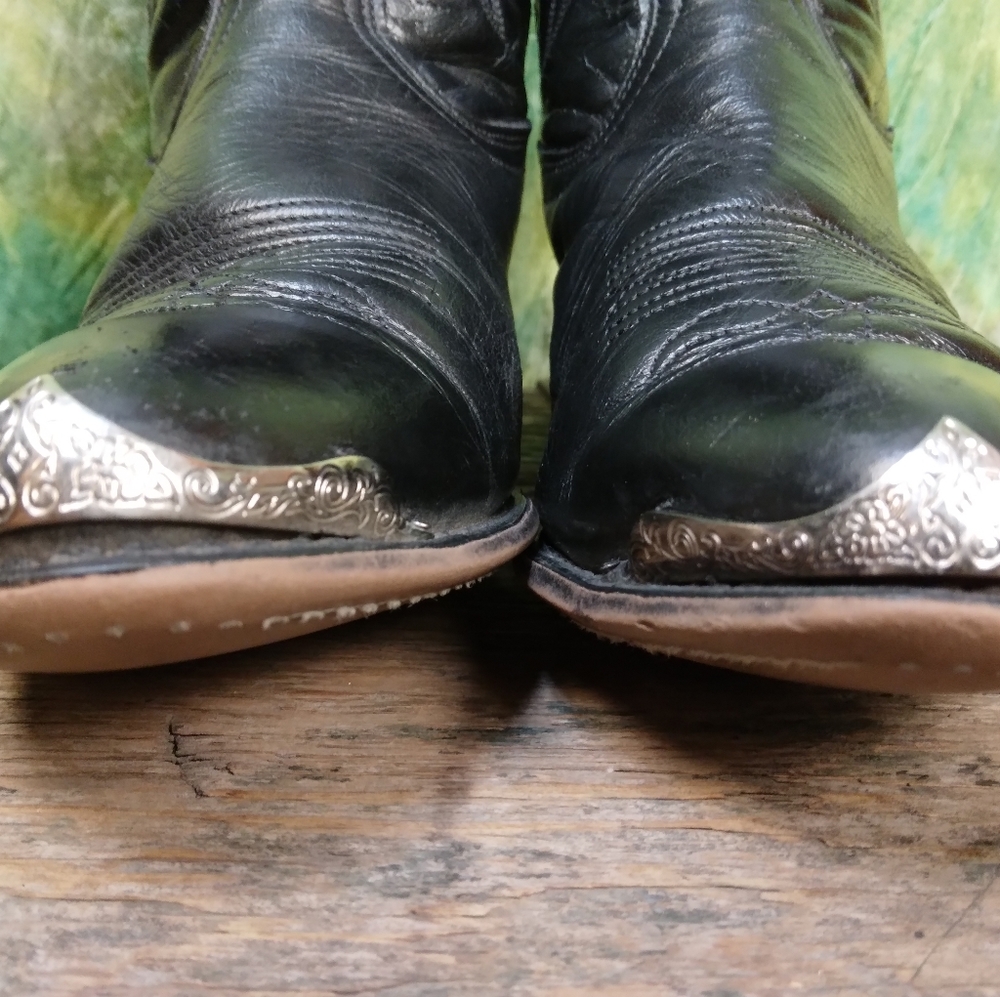 Rodeo drive black cowboy boots - Picture 3 of 8